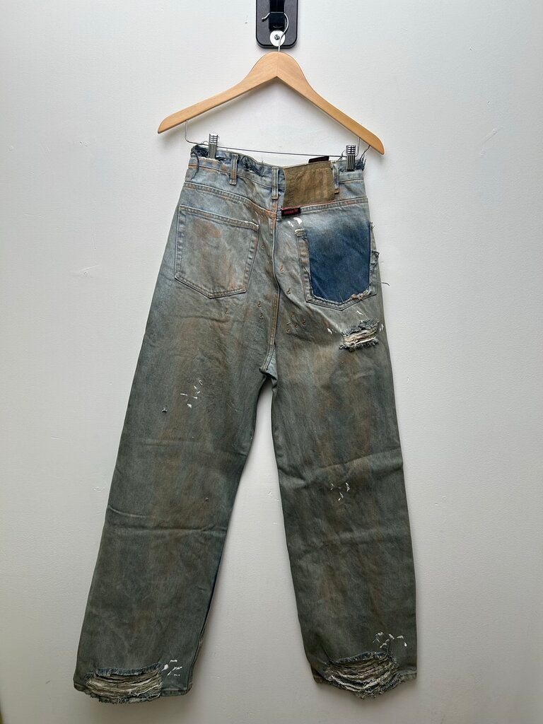 New Greedy Unit Thrashed Jeans Size XL