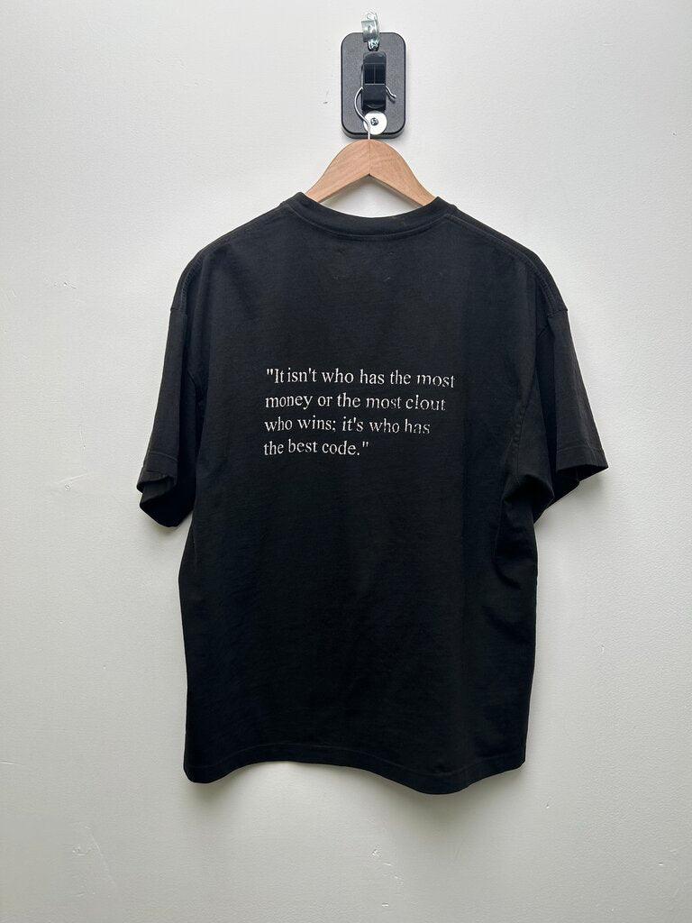 Preowned Satoshi Rainbow Logo Black Tee size M