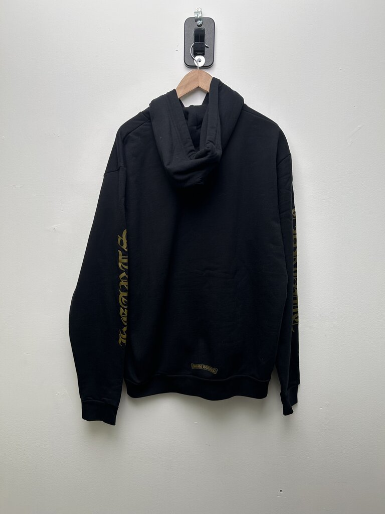 New Chrome Hearts Black Brown Vertical Logo Hoodie Size Large
