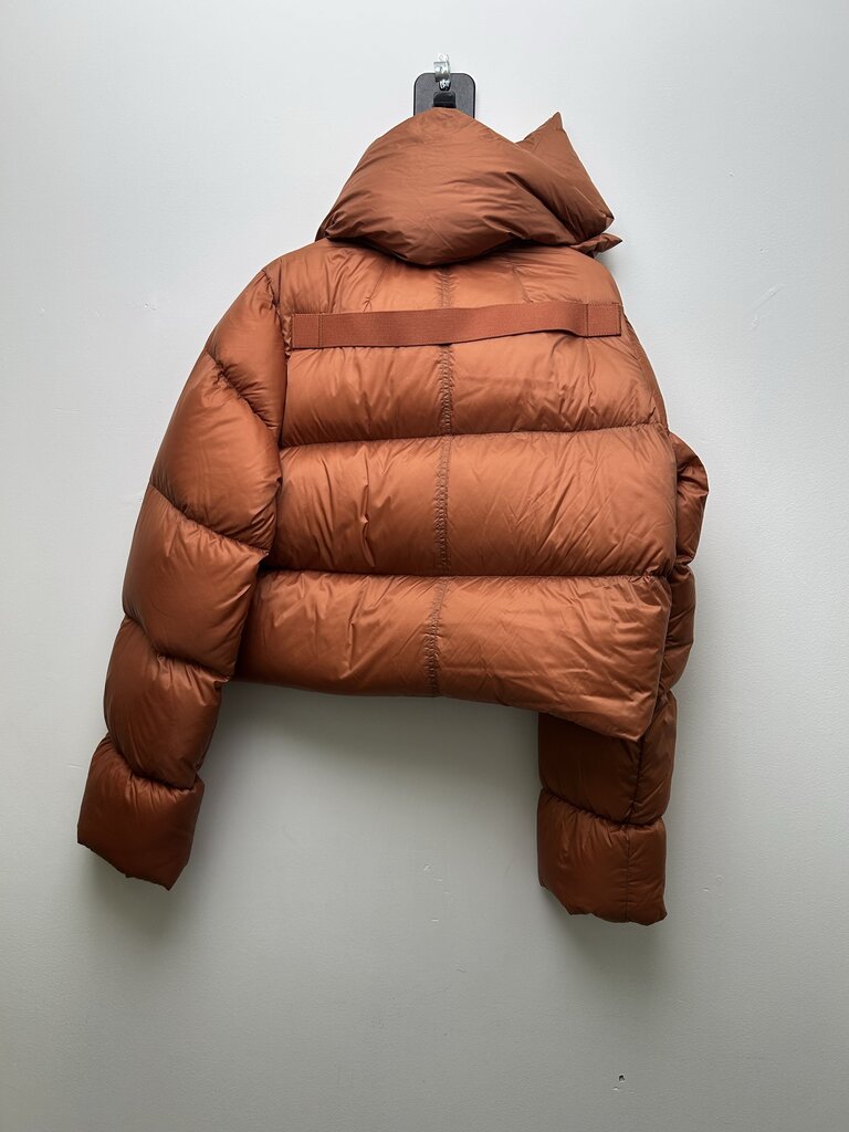 Preowned Rick Owens Cinnamon Strobe Funnel Puffer Jacket Size 6