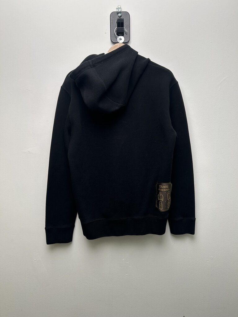 Preowned Louis Vuitton Black Pin Garment Patch Hoodie Sz.XL