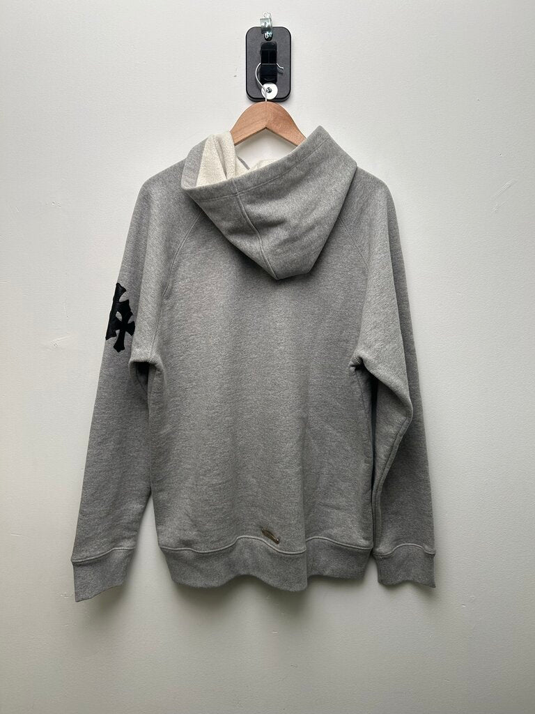 New Chrome Hearts Grey Black Paper Jam Hoodie Sz.Large