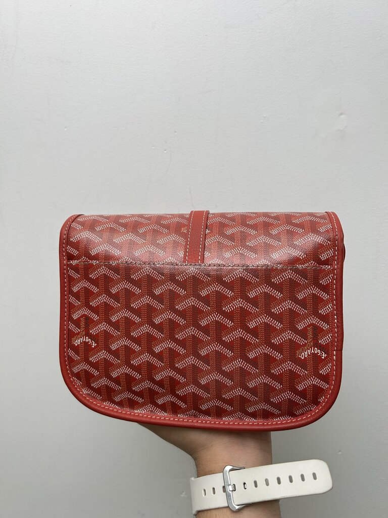 Preowned Goyard Red Belvedere PM