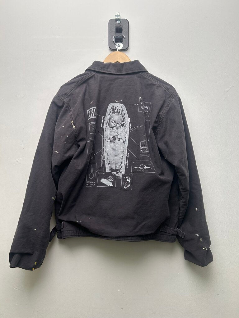 New ERD Study Paint Splatter Grey Work Jacket size M