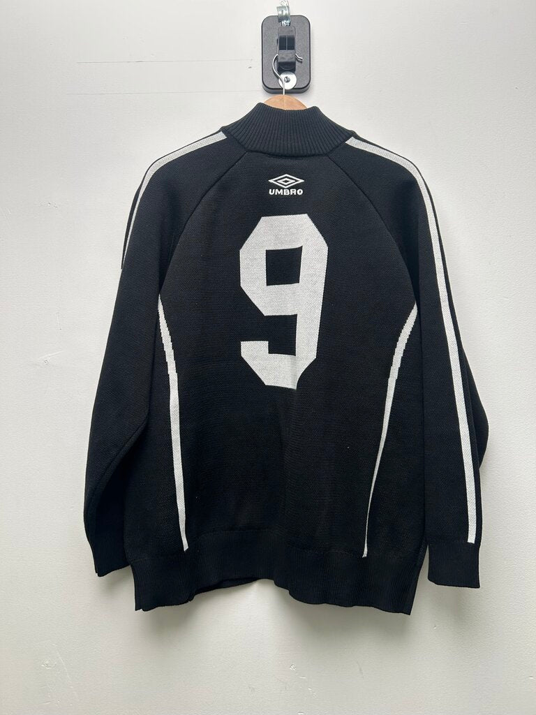 New Supreme Umbro Black White Zip Up Sweater size M