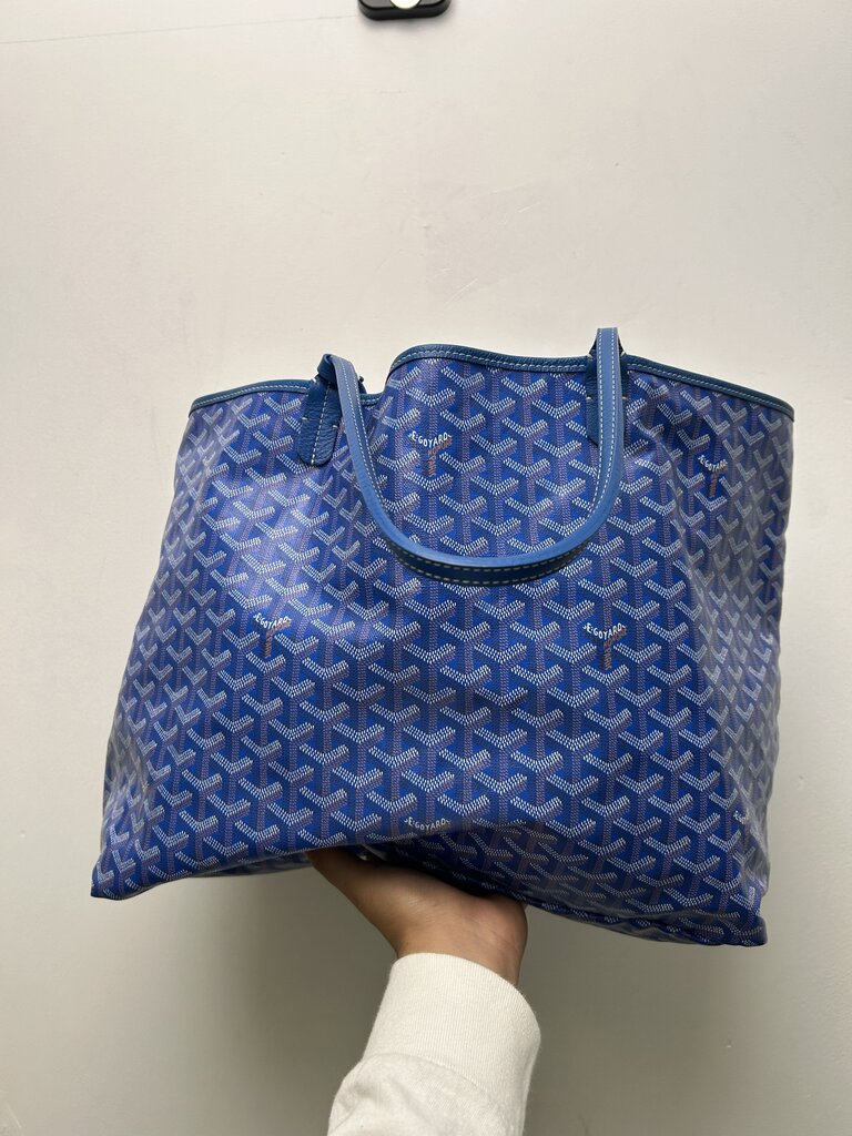 Preowned Goyard Blue St. Louis GM Tote Bag