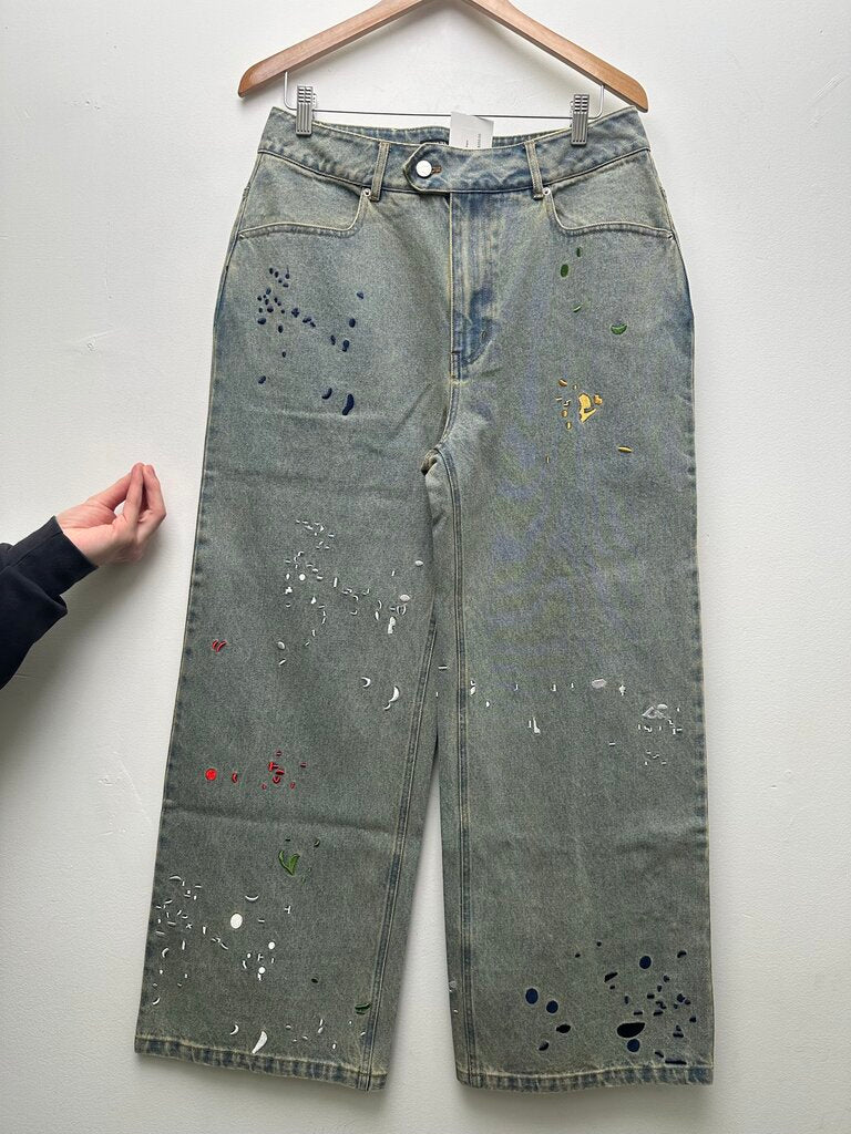 New Faciane Artsy Paint Denim sz.34