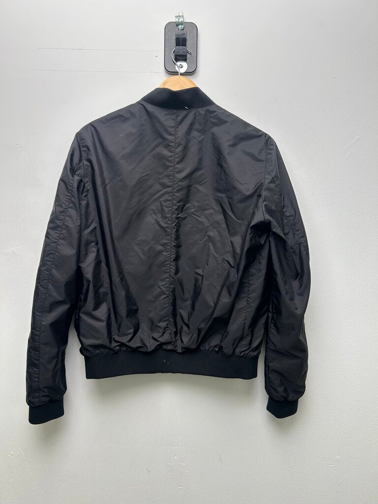 Preowned Prada Black Nylon Bomber Zip Size 50