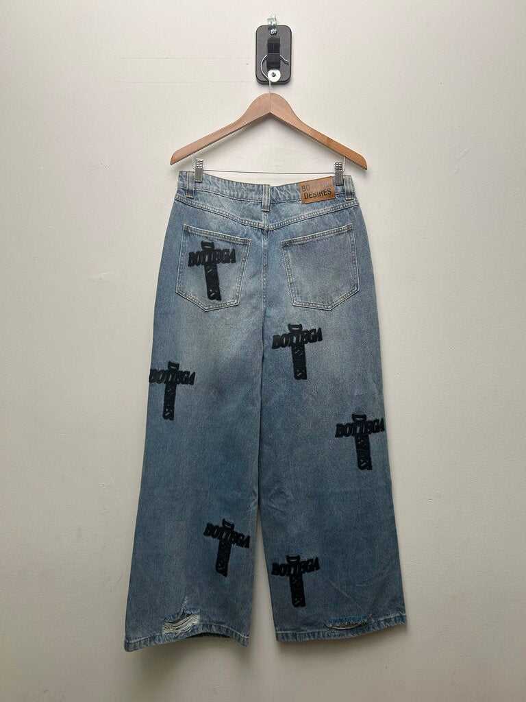 New Bottega Desires Lightwash Patch Denim size 30