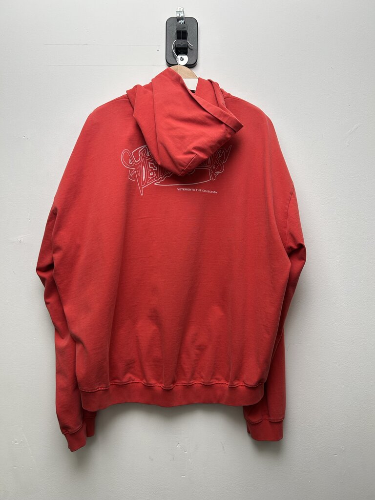 Preowned Vetements Red Graffiti Hoodie Size Large