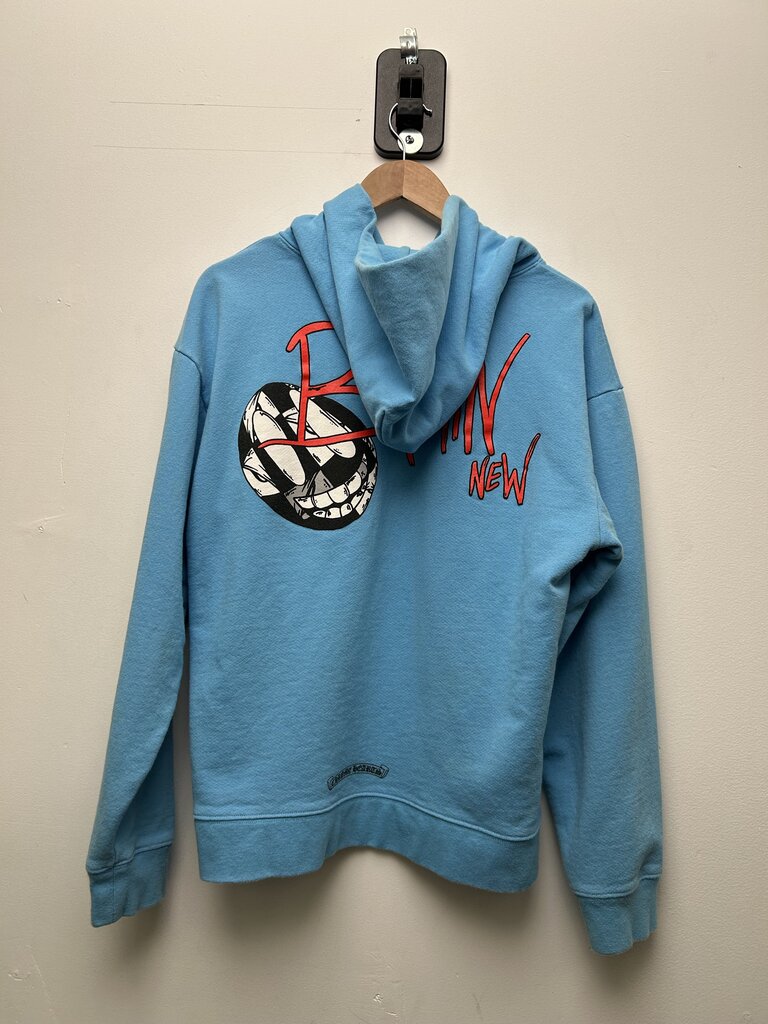 Preowned Chrome Hearts Matty Brand New Blue Hoodie Size Large