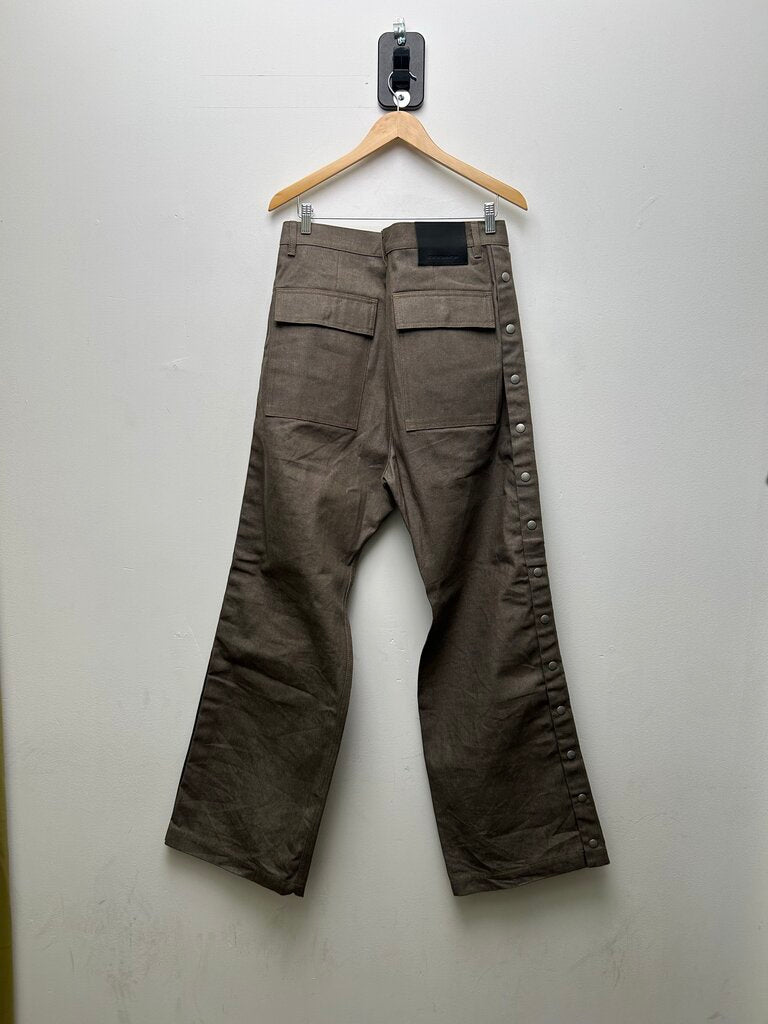 Preowned Rick Owens DRKSHDW Sage Grey Green Denim Pusher Pants sz.36