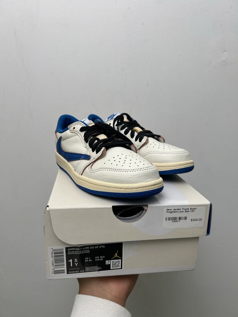 New Jordan Travis Scott Fragment Low Size 1.5Y