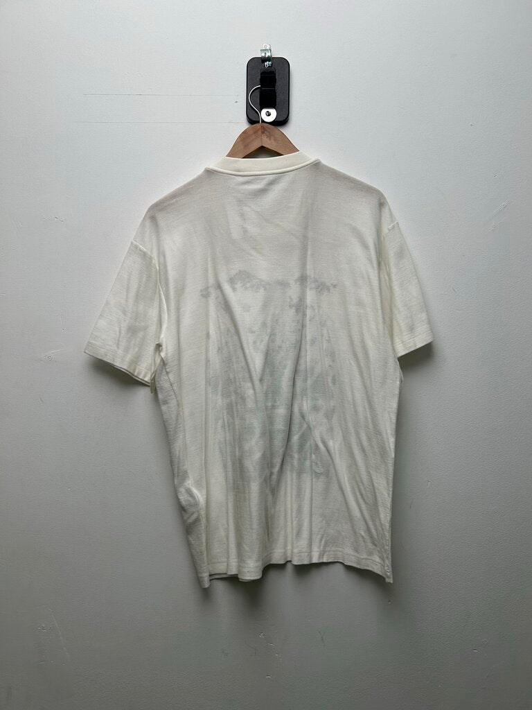 Preowned Louis Vuitton Earth Moss White Tee sz.L