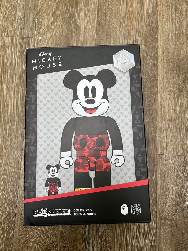 Bape Mickey Mouse Bearbrick 400% (Missing 100%)