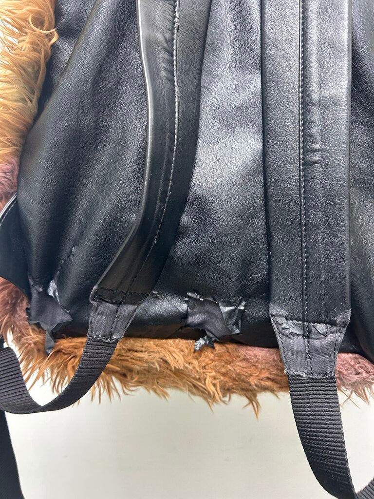 Preowned MM6 Multicolor Fur Bag