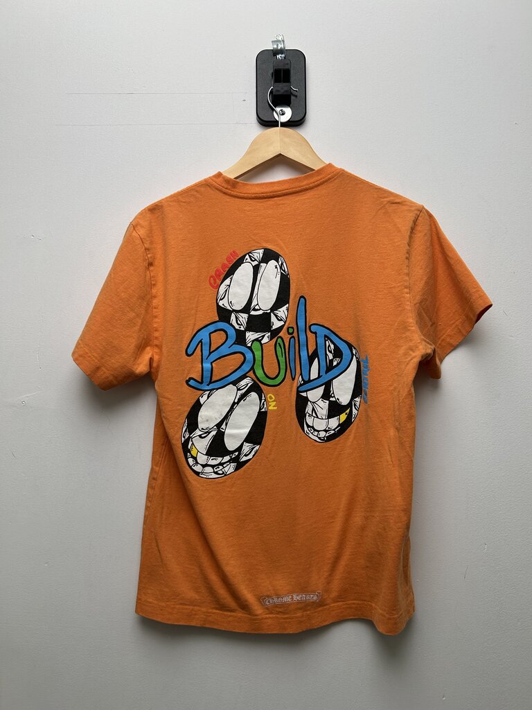 Preowned Chrome Hearts Matty Link Orange Tee Size Medium