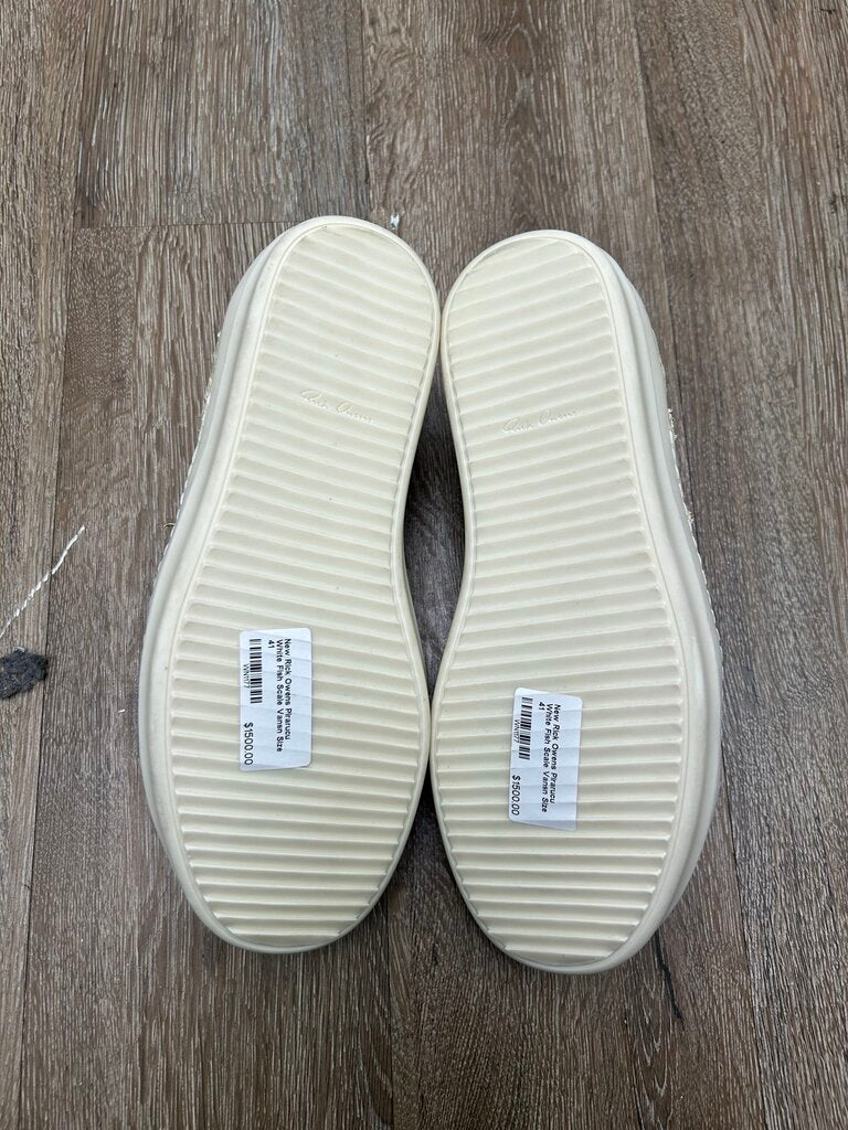 New Rick Owens Pirarucu White Fish Scale Vansn Size 41