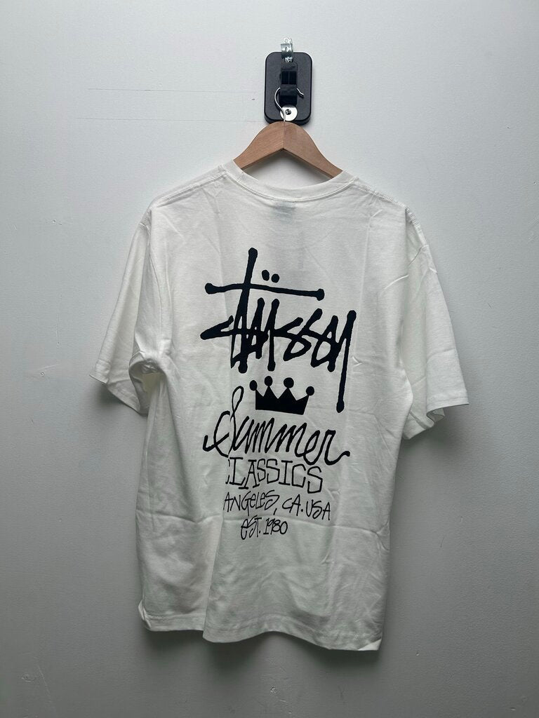 New Stussy Summer Classics White Tee sz.M