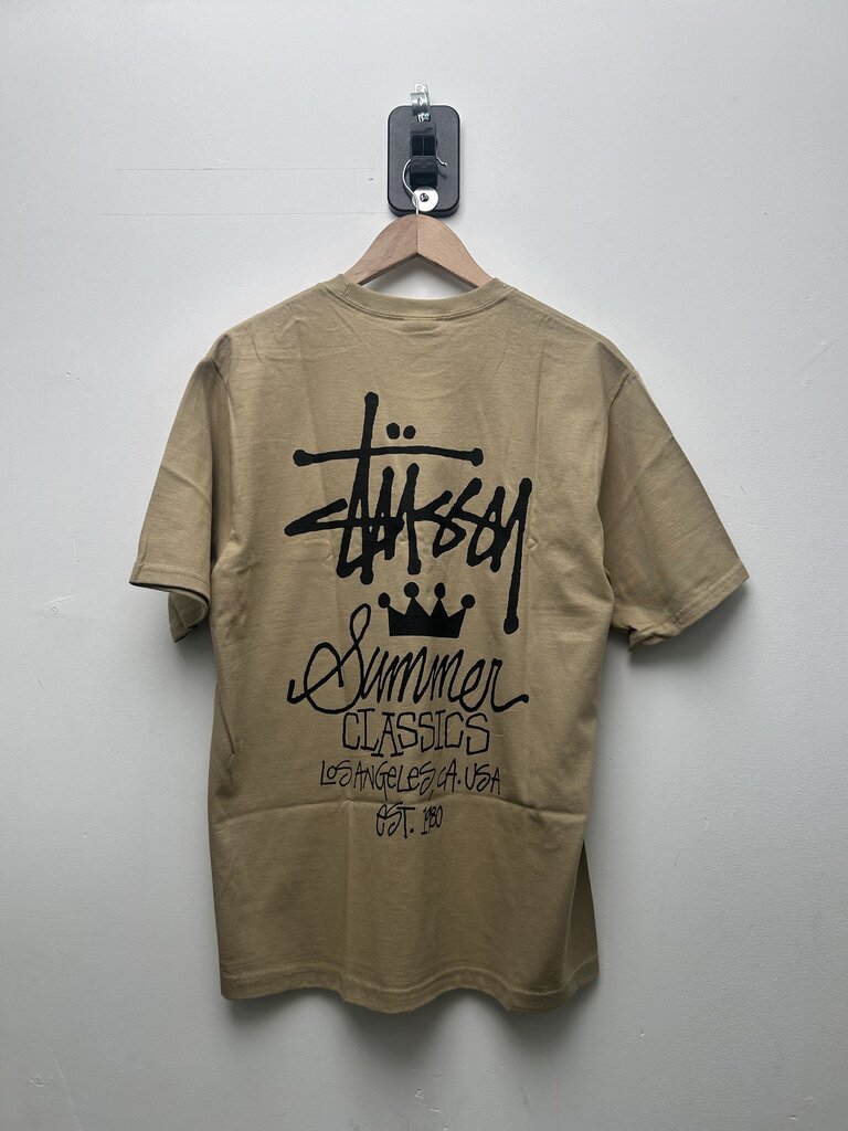 New Stussy Summer Classics Khaki Tee sz.L