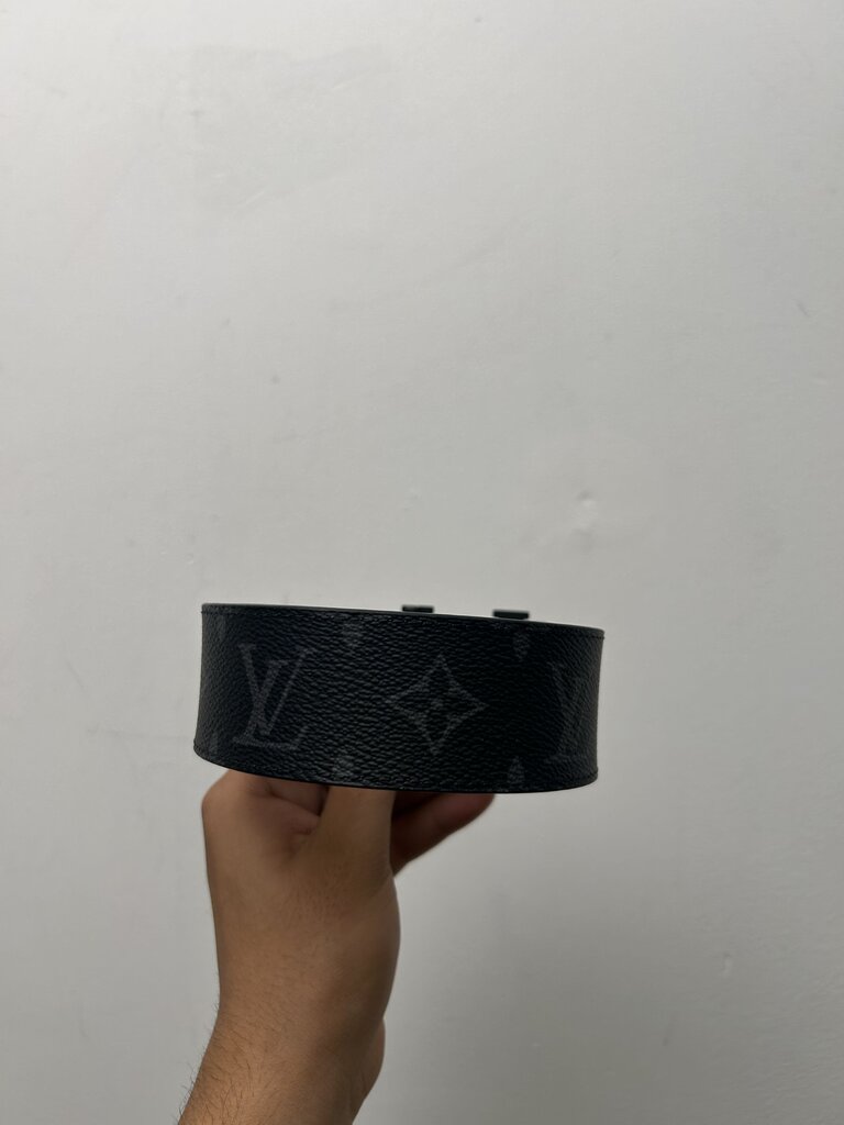 Preowned Louis Vuitton Monogram Black Belt Size 85/34