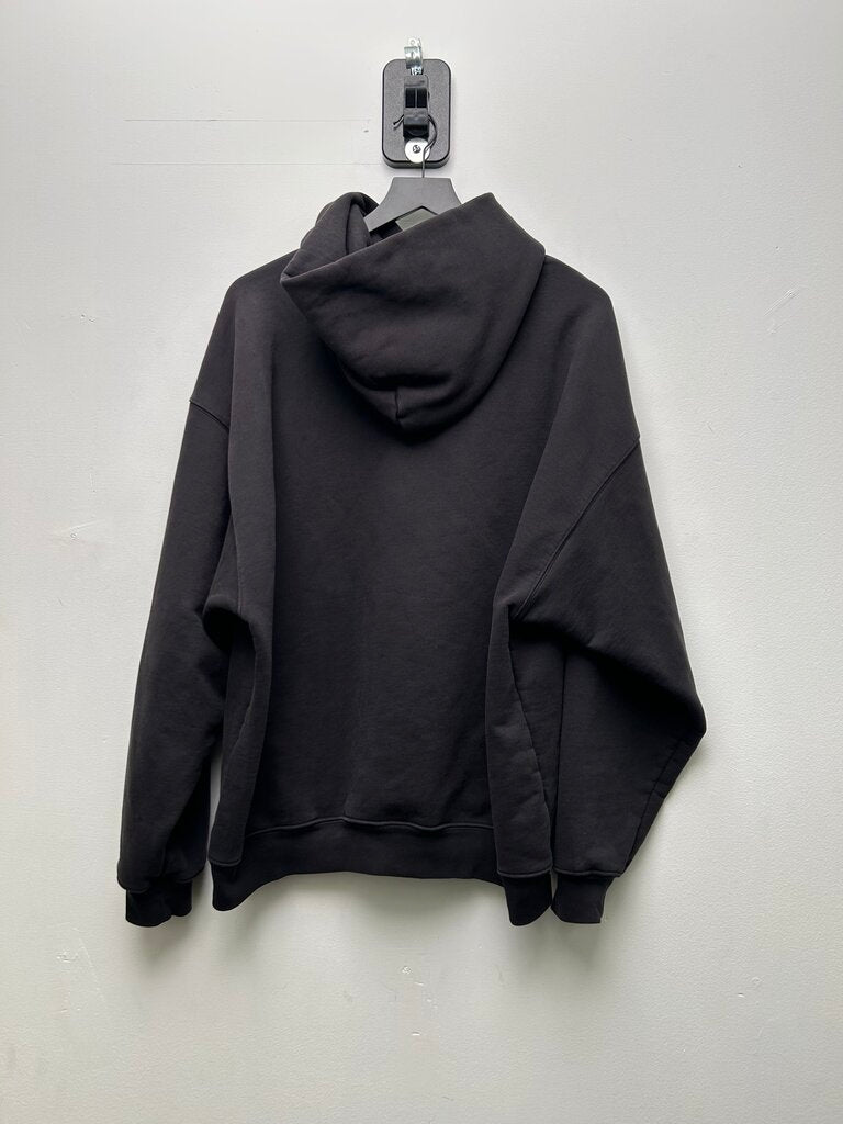 Preowned Balenciaga Black Blue Oval Hoodie Size Medium