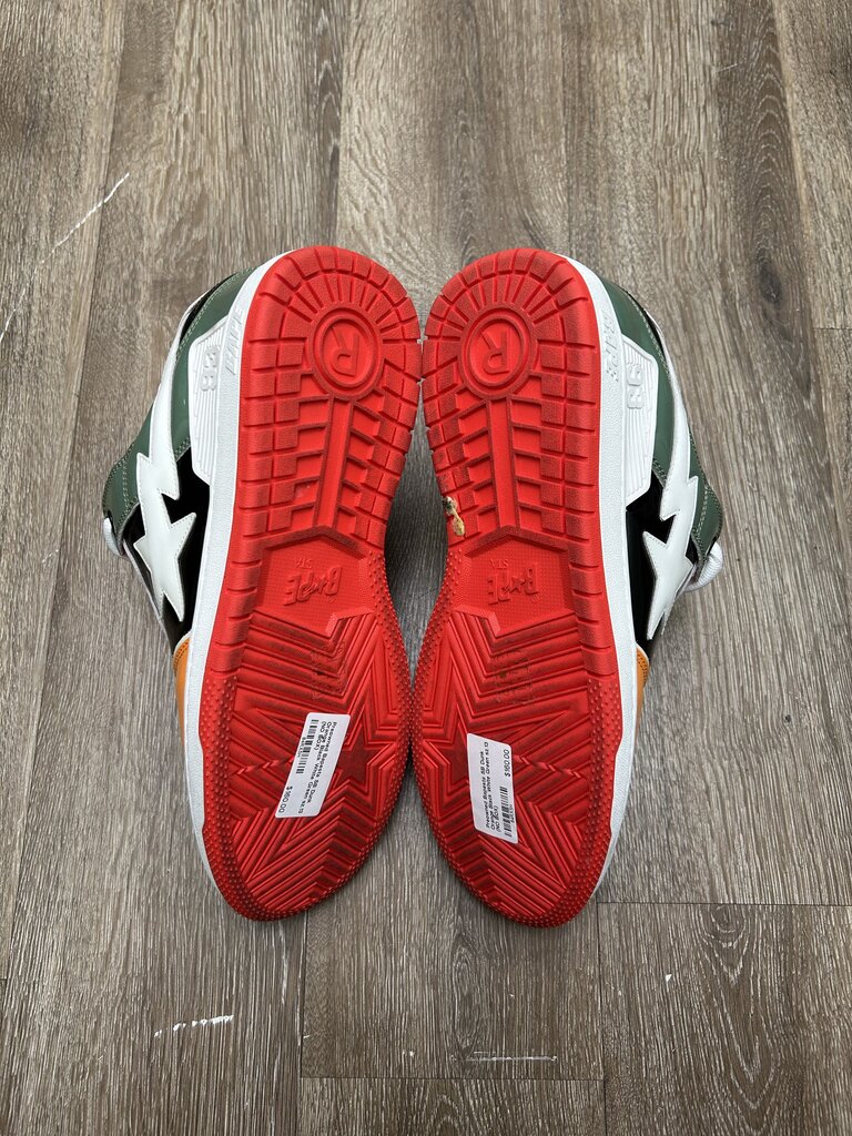 Preowned Bapesta SB Dunk Orange Black White Green sz.13 (NO BOX)