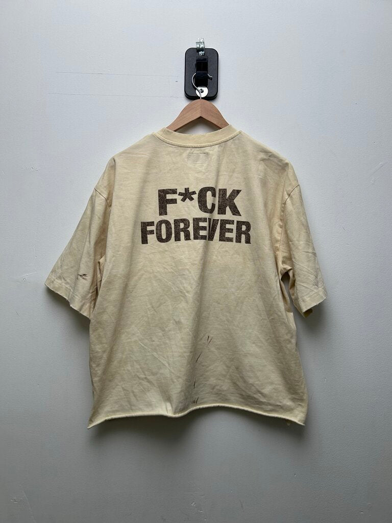 Preowned Bottega Desires White Double Tee Size Small