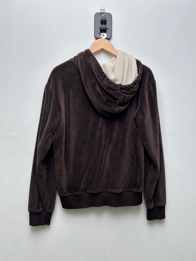 New Celine Velour Brown Zip Size Small