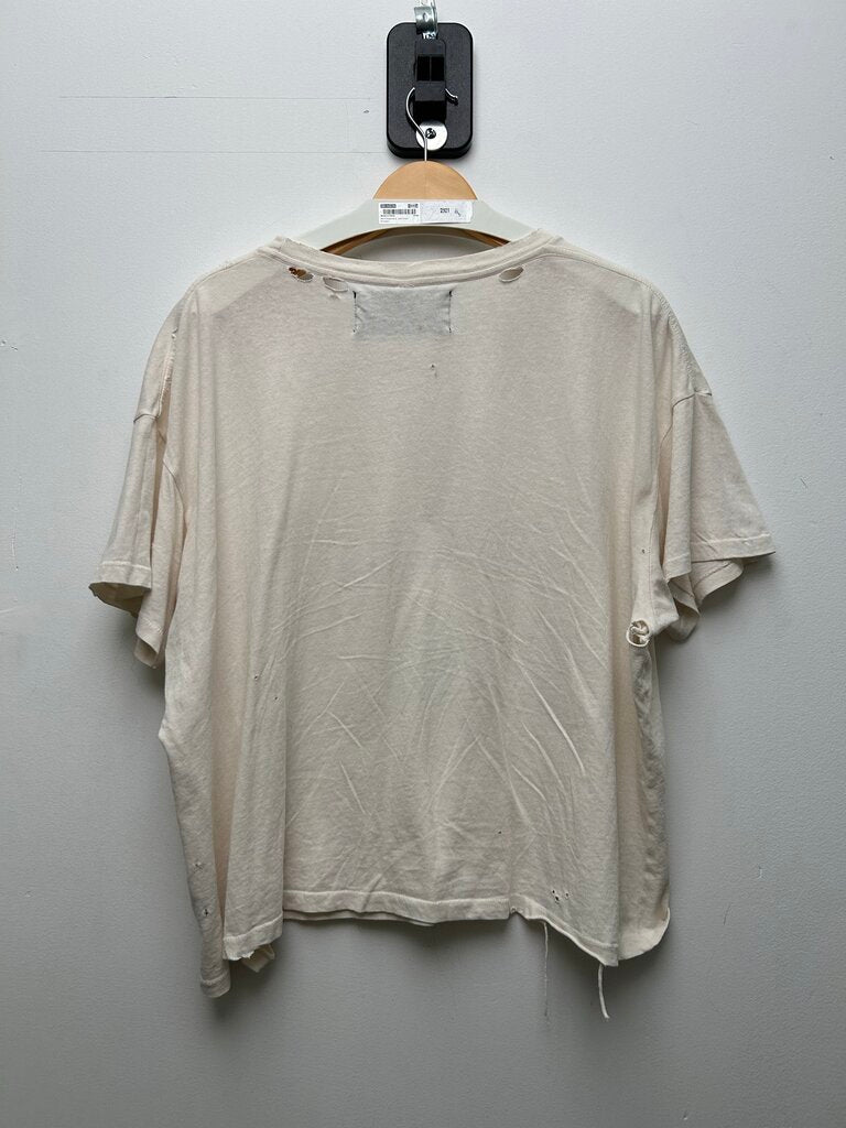 Preowned Paly Celery Juice White Tee Size Small