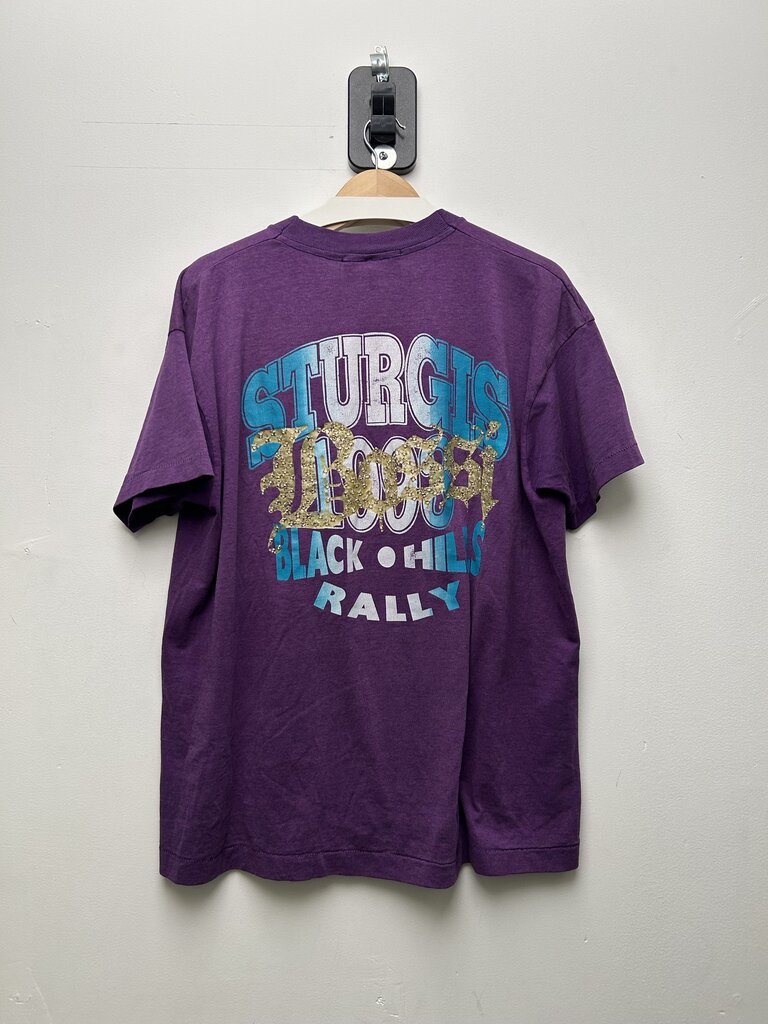New Bossi VInatge Purple Blue Biker Tee Sz.XL