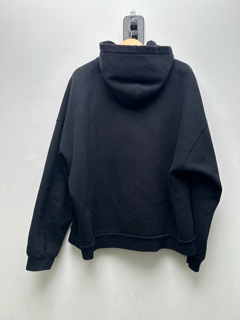 Preowned Balenciaga Black Liquid Metal Hoodie Sz.2