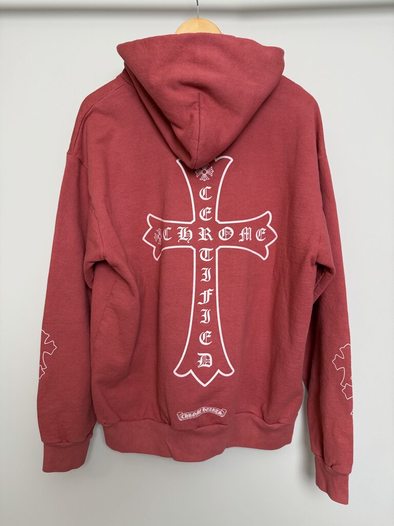 Preowned Chrome Heart CLB Red Hoodie size L