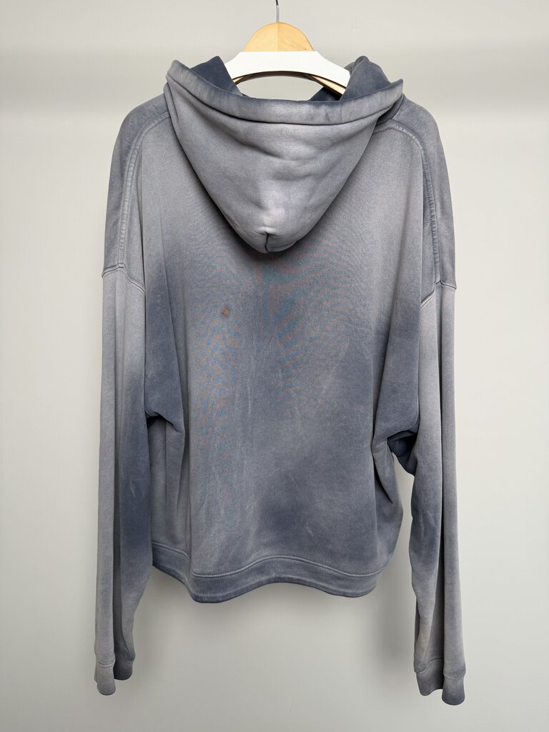 Preowend ERD Spell Out Logo Faded Blue Hoodie size L