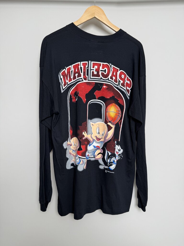 1998 Space Jam Red Black L/S size XL