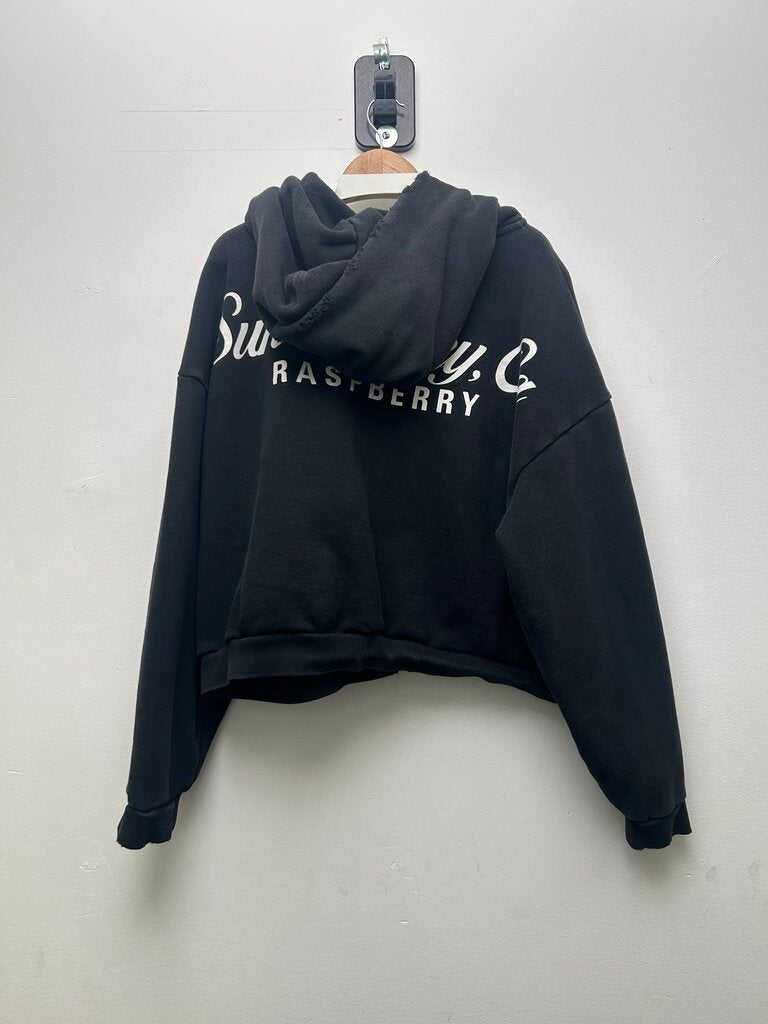 Preowned Gv Gallery Black Sun Valley Zip Up Sz.Medium