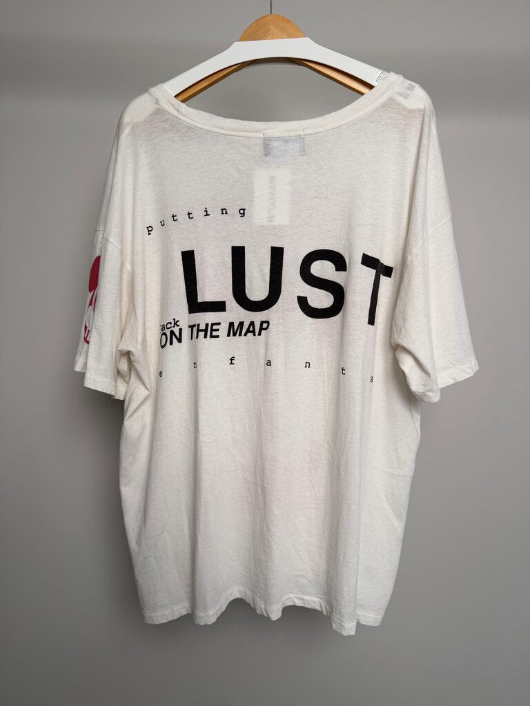 Preowned ERD Lust Red Mickey White Tee size XL