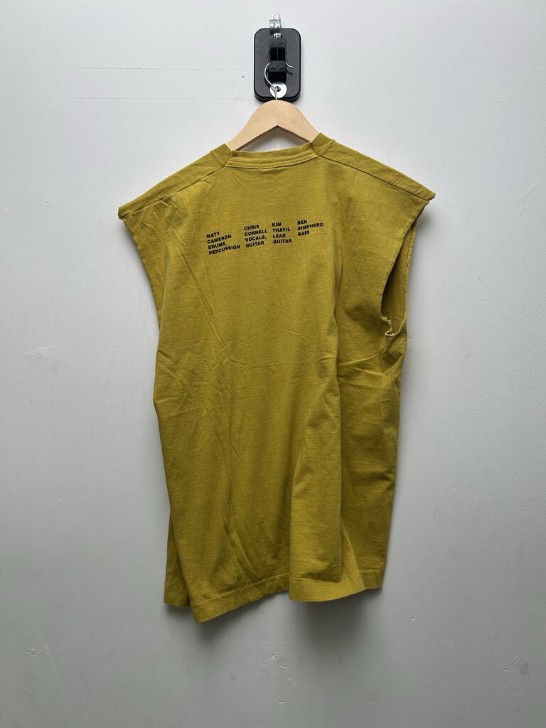 1998 Sound Garden Yellow Mustard Cutoff Tee sz.XL