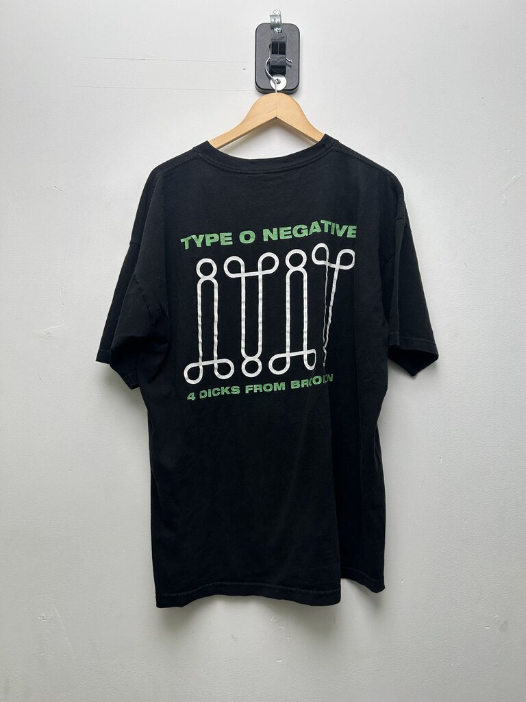 1999 Type O Negative Green White Triangle Silence Black Tee sz.XL