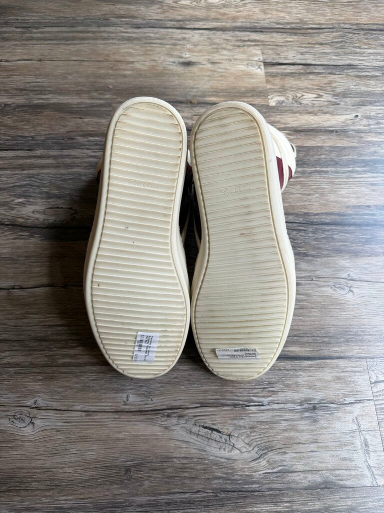 Preowned Rick Owens Burgundy Geobasket Size 47 (No Box)
