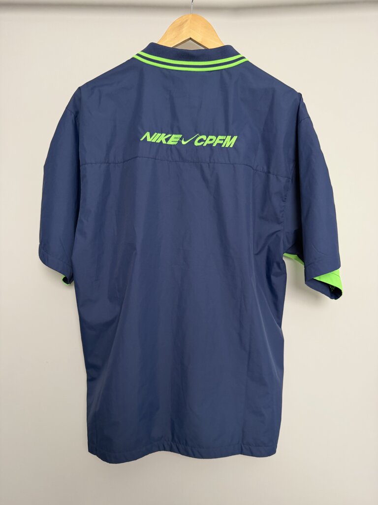 Preowned CPFM Nike Navy Lime Green Nylon Mid Zip S