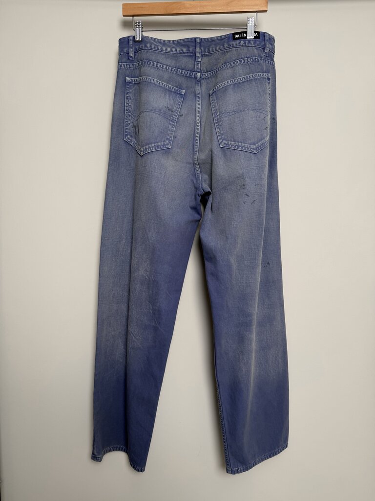 New Balenciaga Tattoo Indigo Denim Chino size S