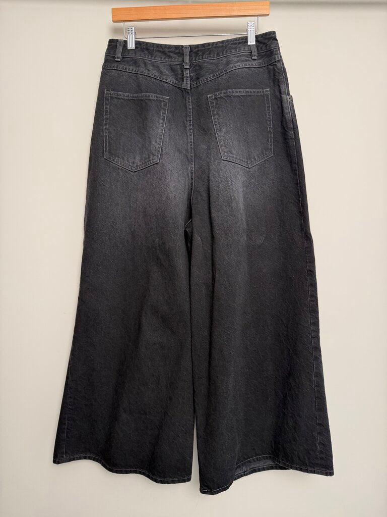 Preowned Needles Grey Black Baggy Denim size 30