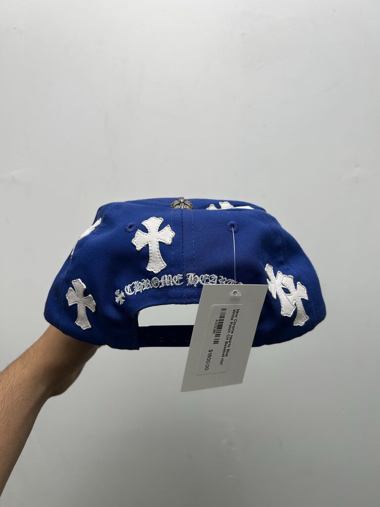 New Chrome Hearts Blue White Patch CH Baseball Hat