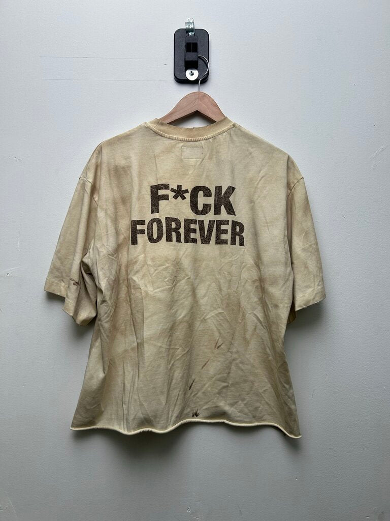 New Bottega Desires Double Layer Sex Money Cream Tee sz.S