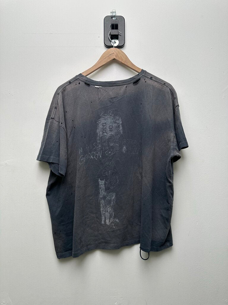 New Paly Maidstone Graffiti Rip Tom Grey Fade Tee sz.S