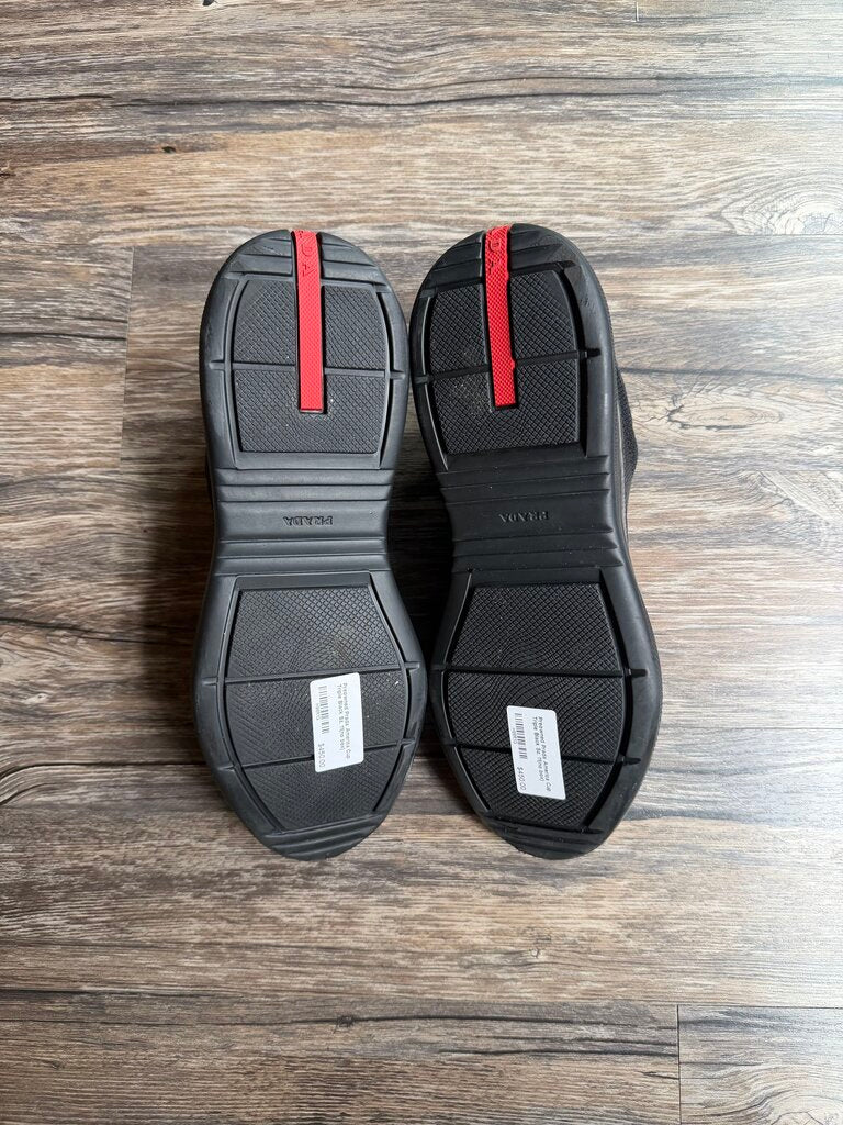 Preowned Prada America Cup Triple Black Sz. 11(no box)