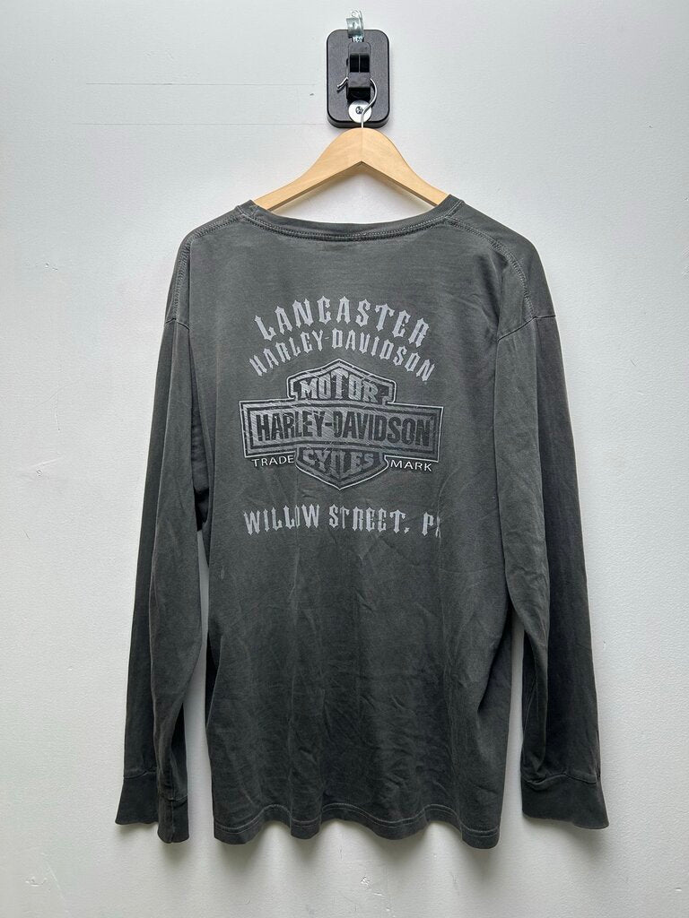 Harley Davidson Motorcycle Lancaster Grey Long Sleeve Sz.L/XL