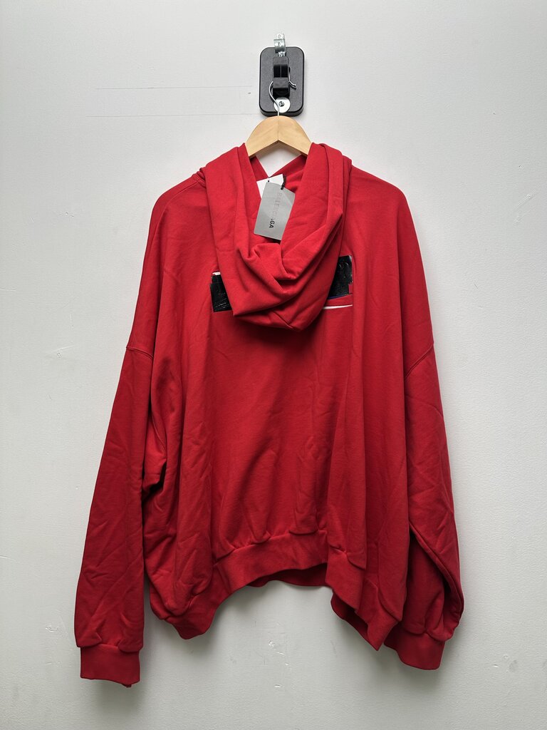 New Balenciaga Red Campaign Tape Hoodie Size 2