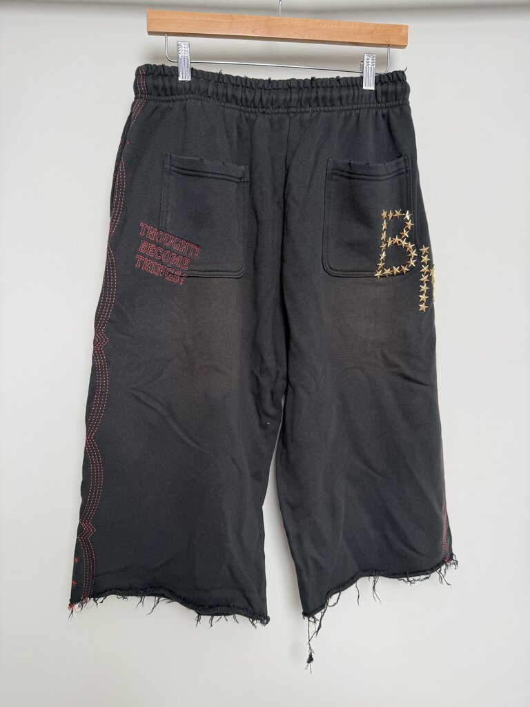 New Boredom Kills Black Collegiate 3 qtr Shorts size S